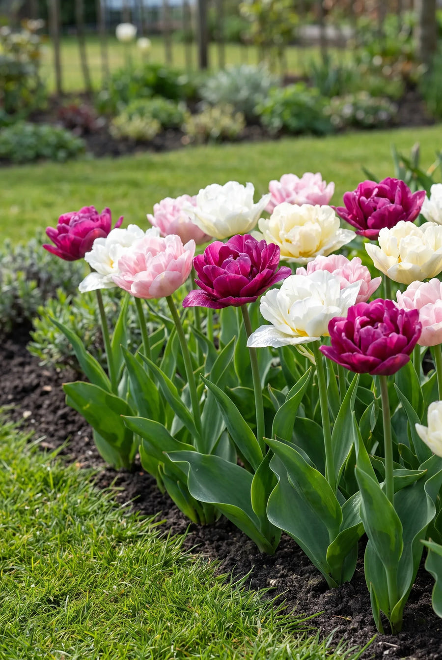 Tulipa Sensation — groep in de tuinborder