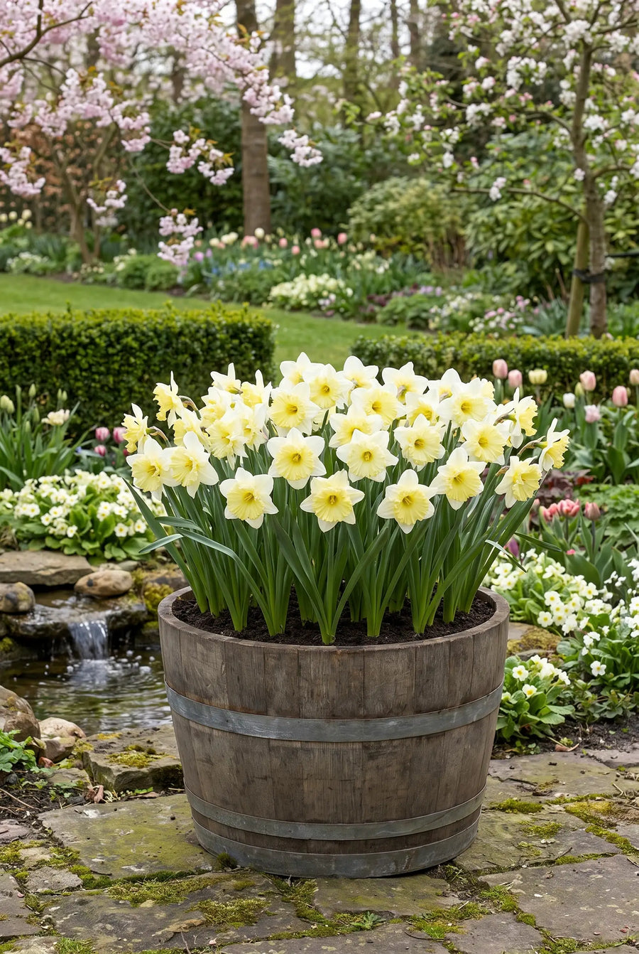 Narcissus Cassata — in pot op terras