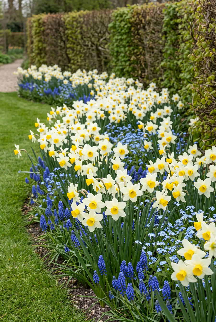 Narcissus Golden Echo — groep in de tuinborder