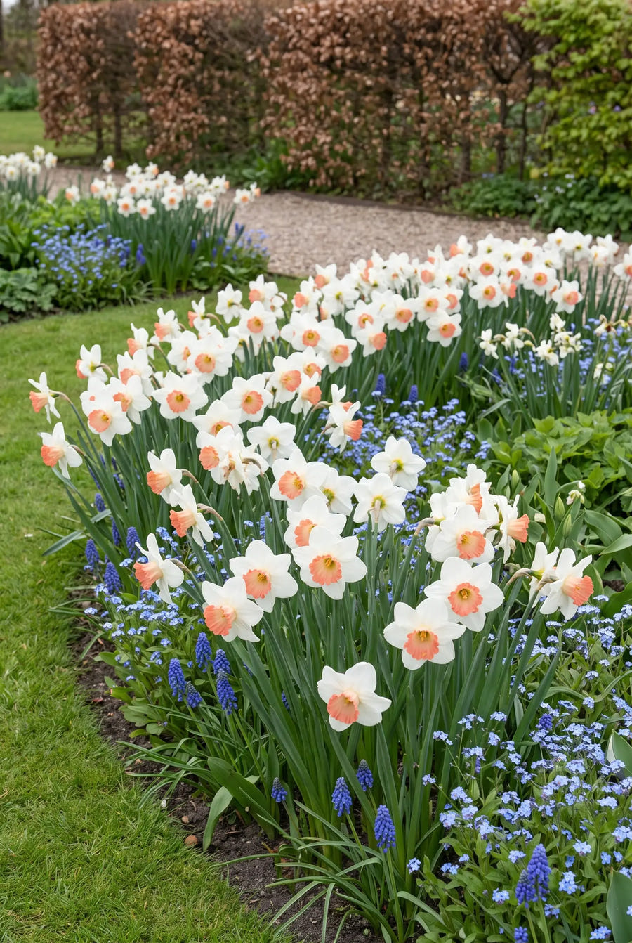 Narcissus Iwona — groep in de tuinborder