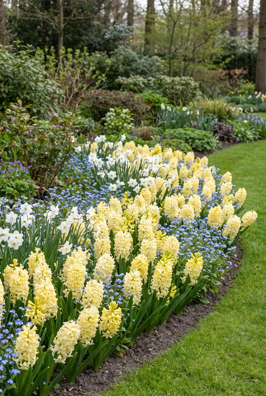 Hyacinthus City of Haarlem — groep in de tuinborder
