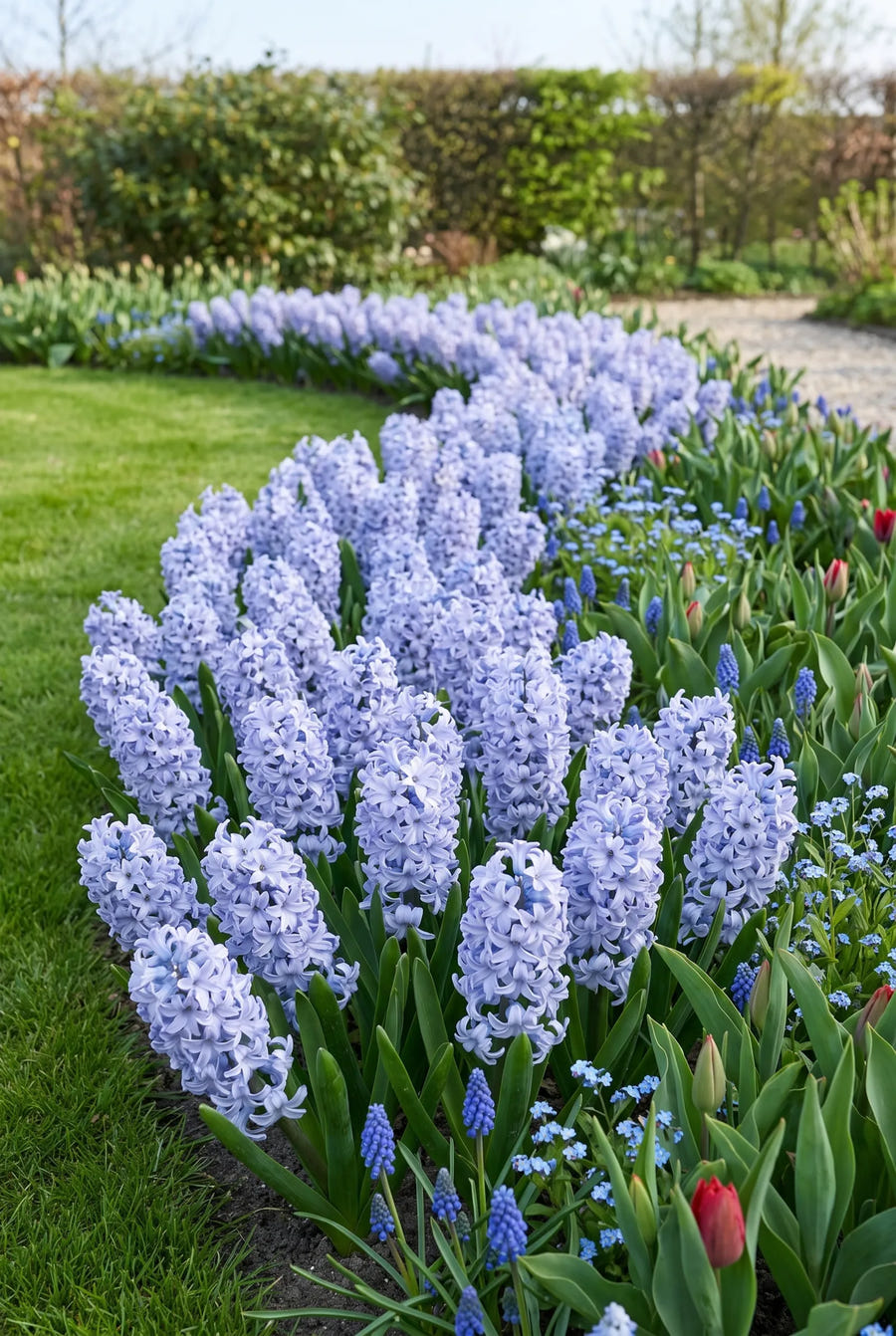 Hyacinthus Sky Jacket — groep in de tuinborder