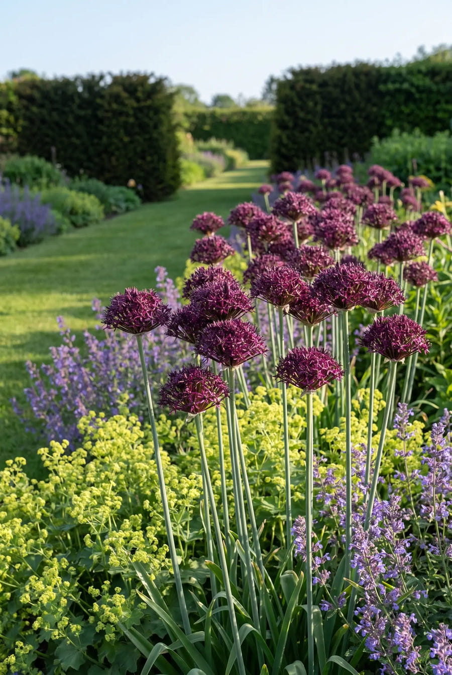 Allium Atropurpureum — in de border