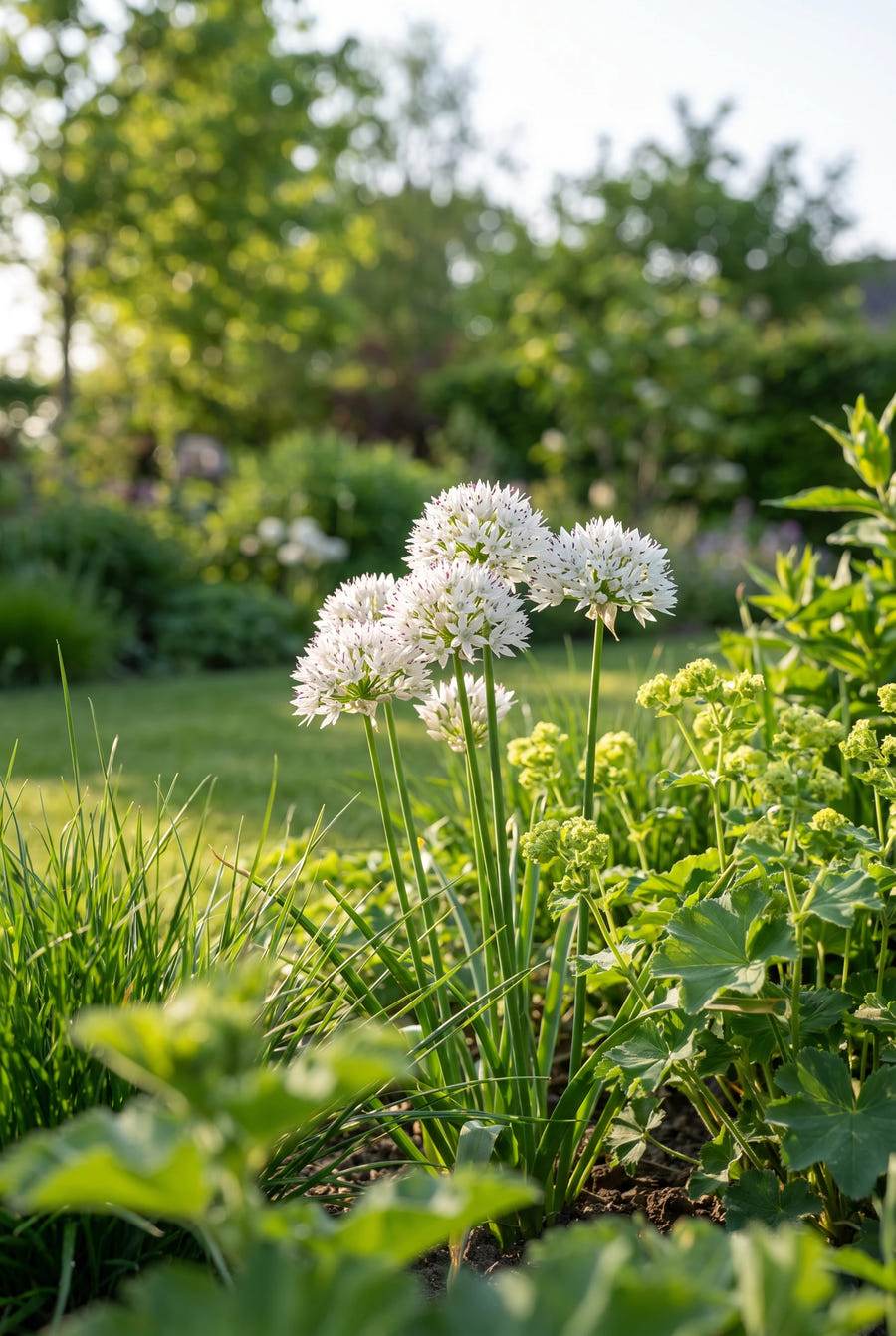 Allium Graceful Beauty — vanuit een lage hoek