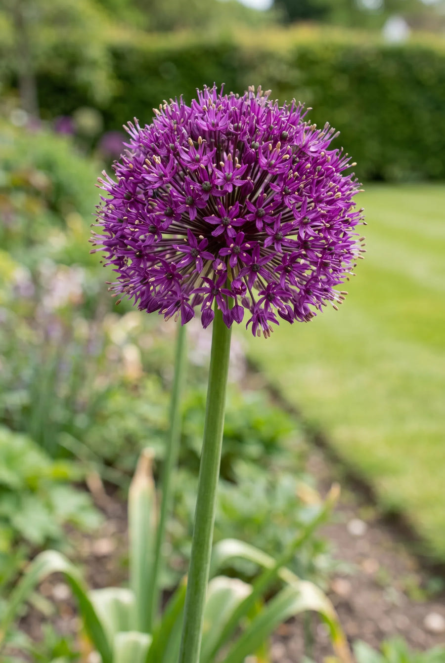 Allium Lucy Ball — close-up van de bloem
