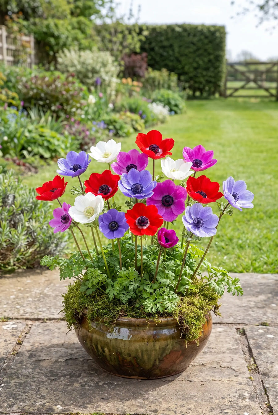 Anemone De Caen Mixed — in pot op terras