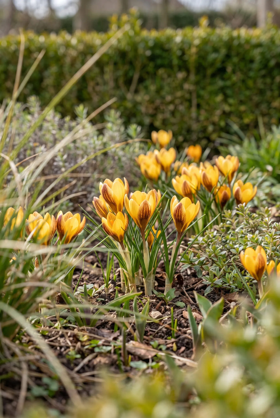 Crocus Fuscotinctus — in de tuin