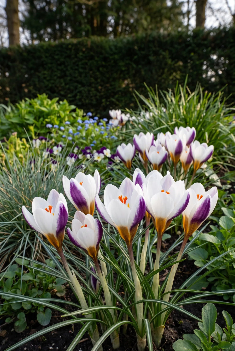 Crocus Prins Claus — in de border