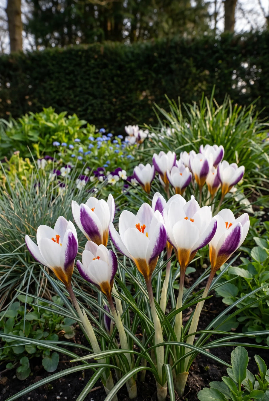 Crocus Prins Claus — in de border