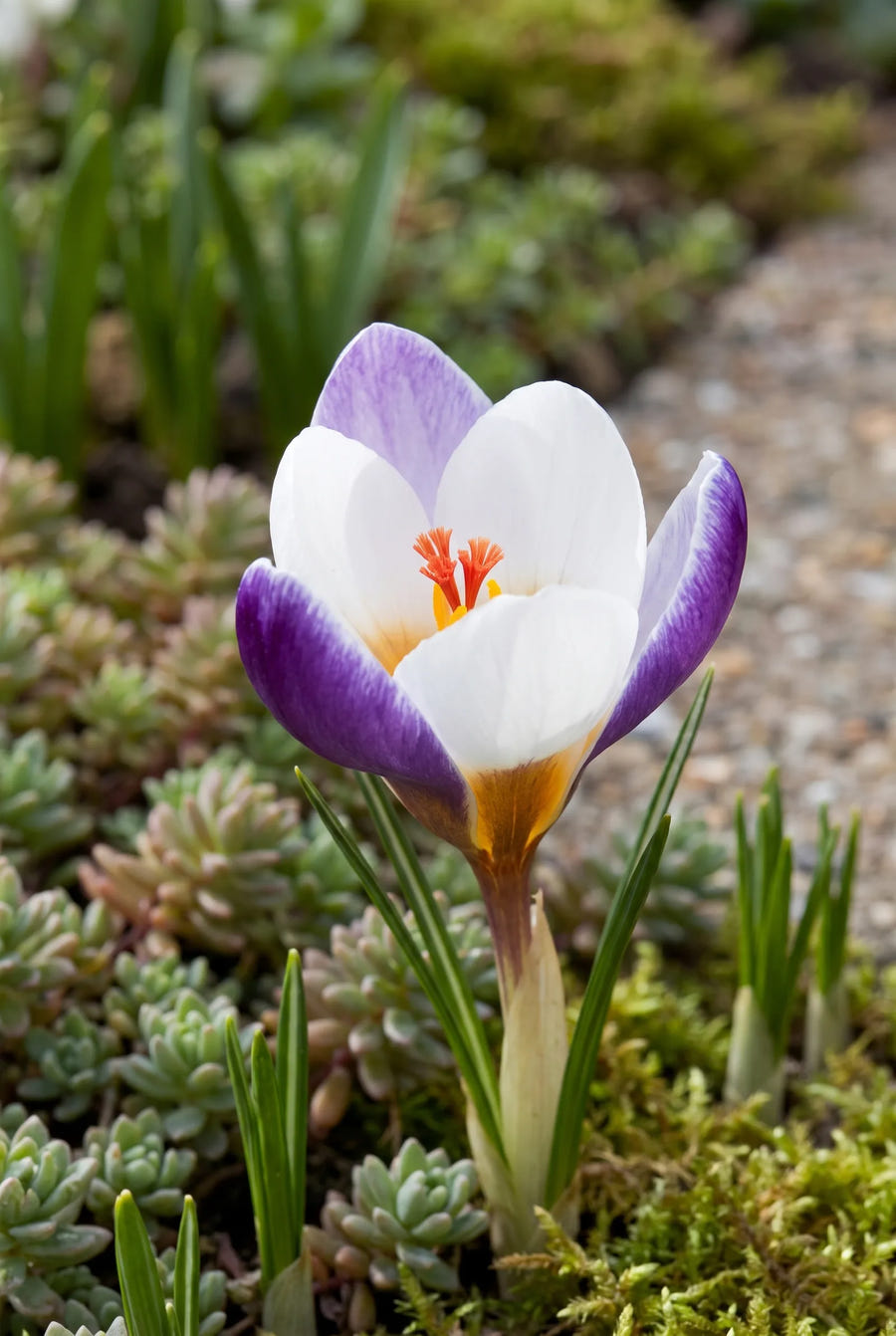 Crocus Prins Claus — close-up van de bloem