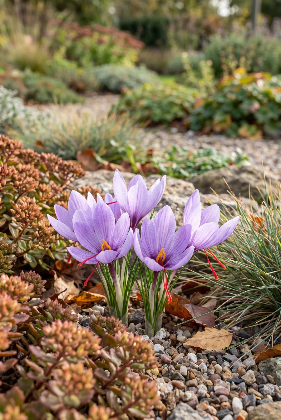 Crocus Sativus — in de border