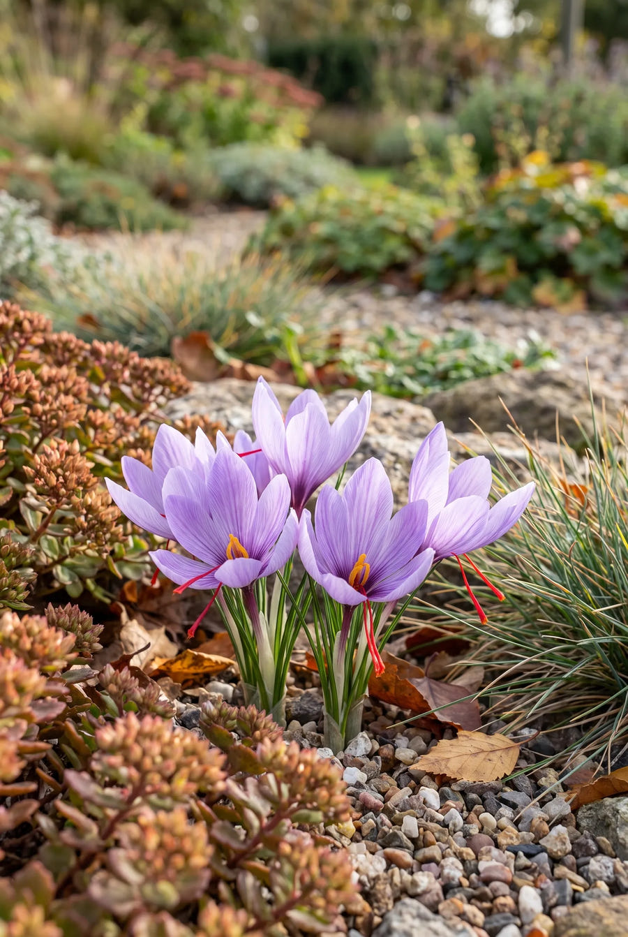 Crocus Sativus — in de border