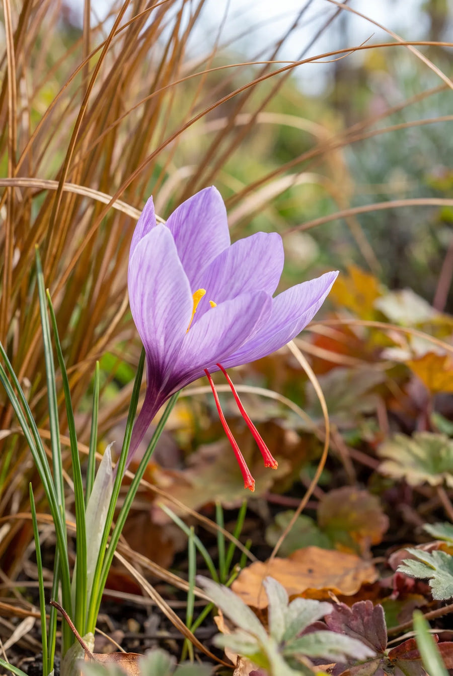 Crocus Sativus — close-up van de bloem