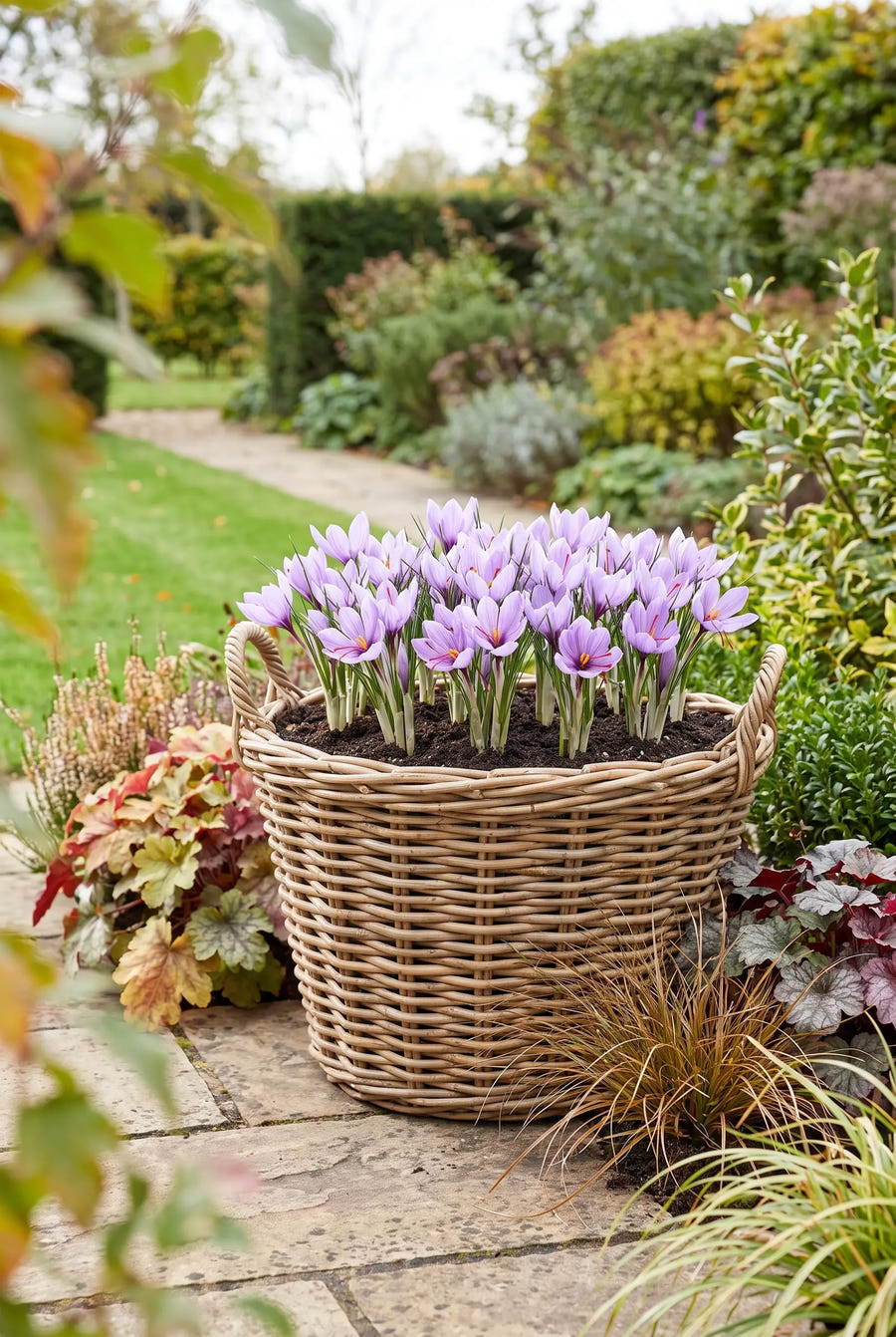 Crocus Sativus — in pot op terras