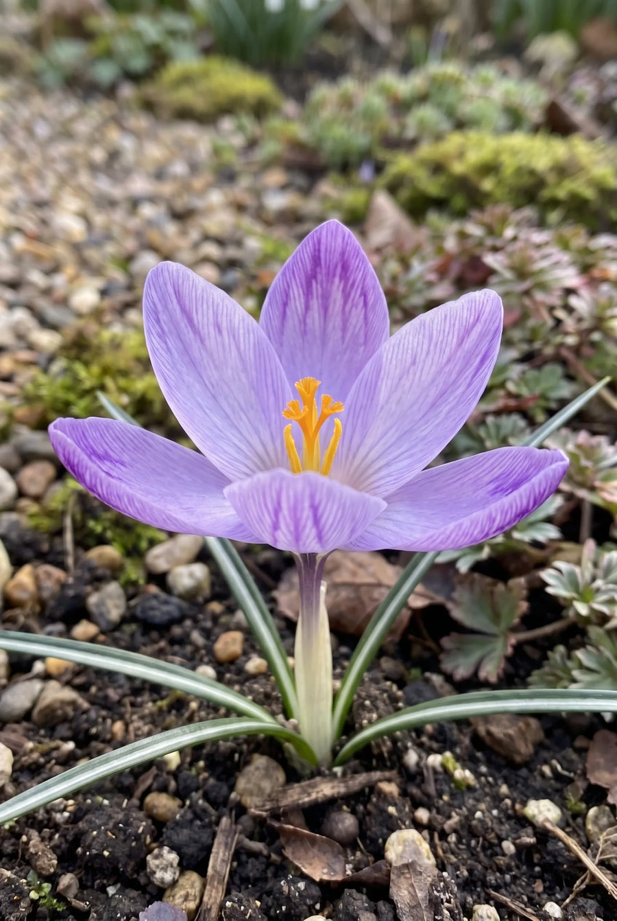 Crocus Botanical Mixed — close-up van de bloem