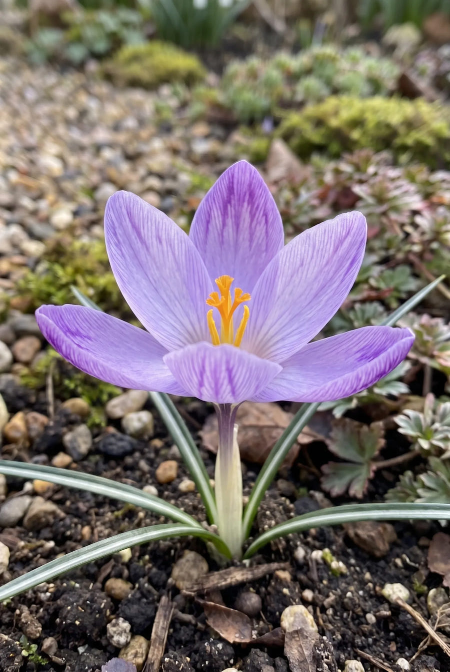 Crocus Botanical Mixed — close-up van de bloem