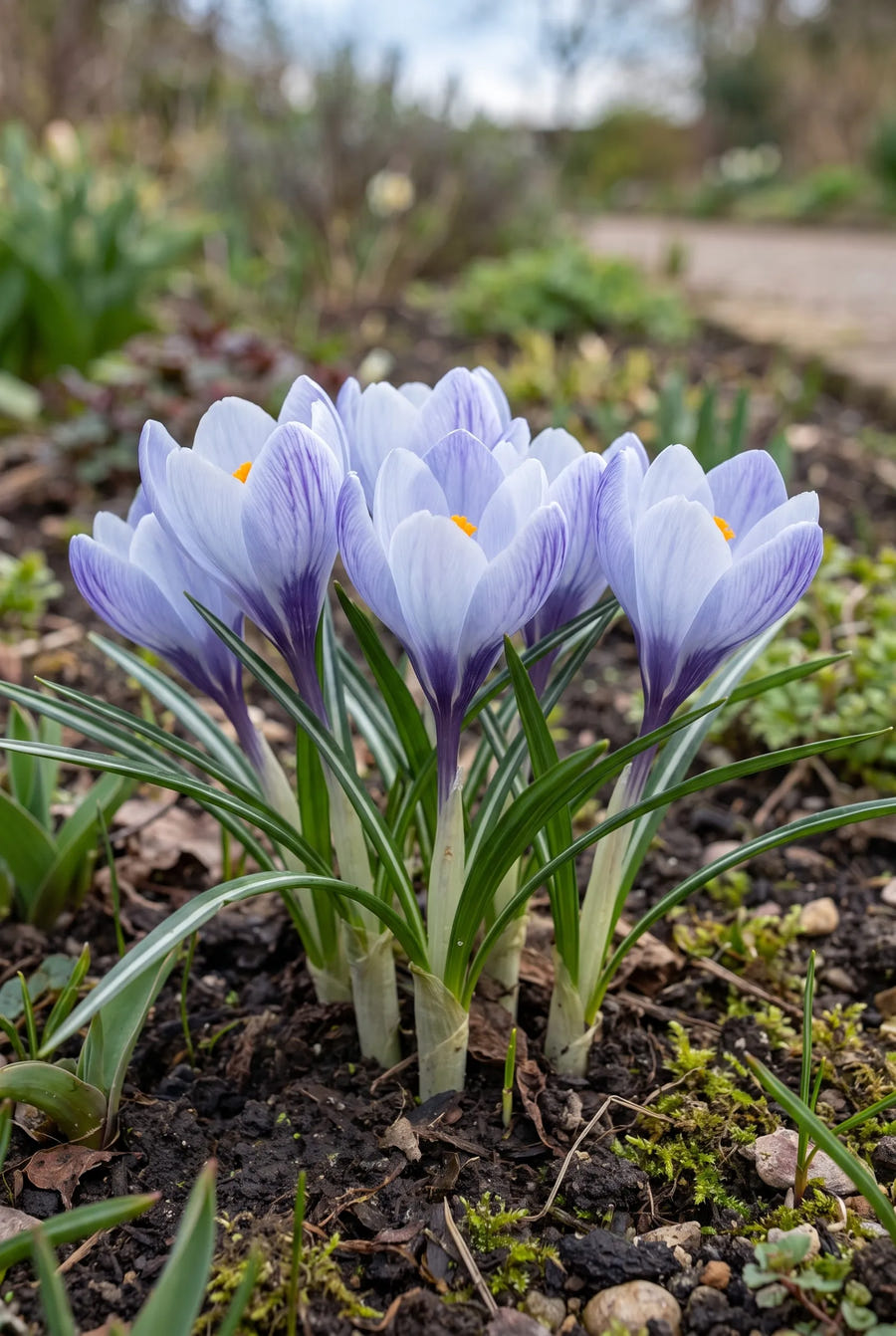 Crocus Blue Ice — in de border