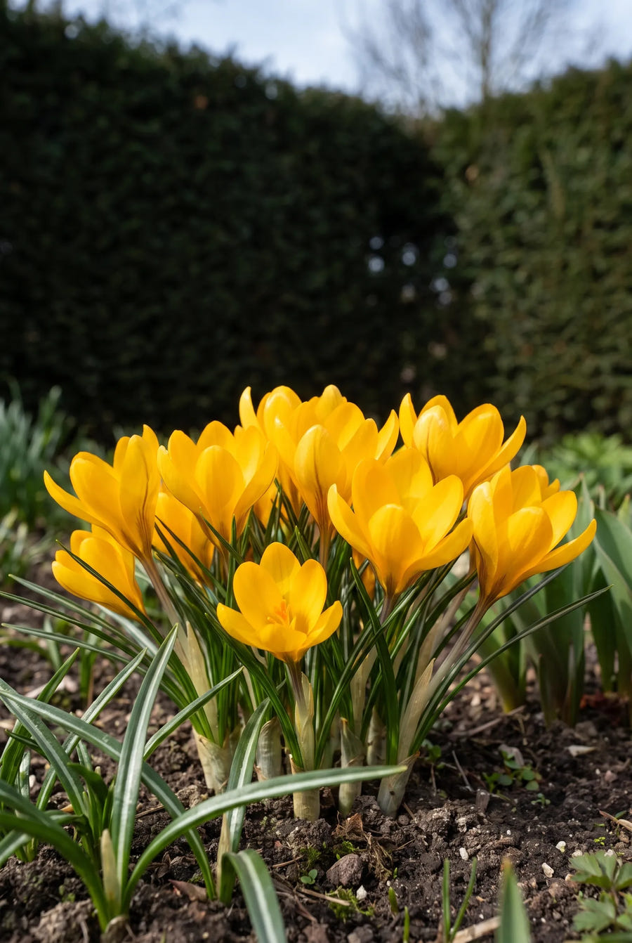 Crocus Golden Yellow — in de border