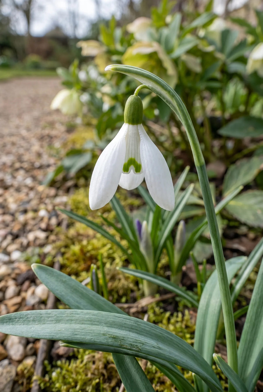 Galanthus Nivalis — close-up van de bloem