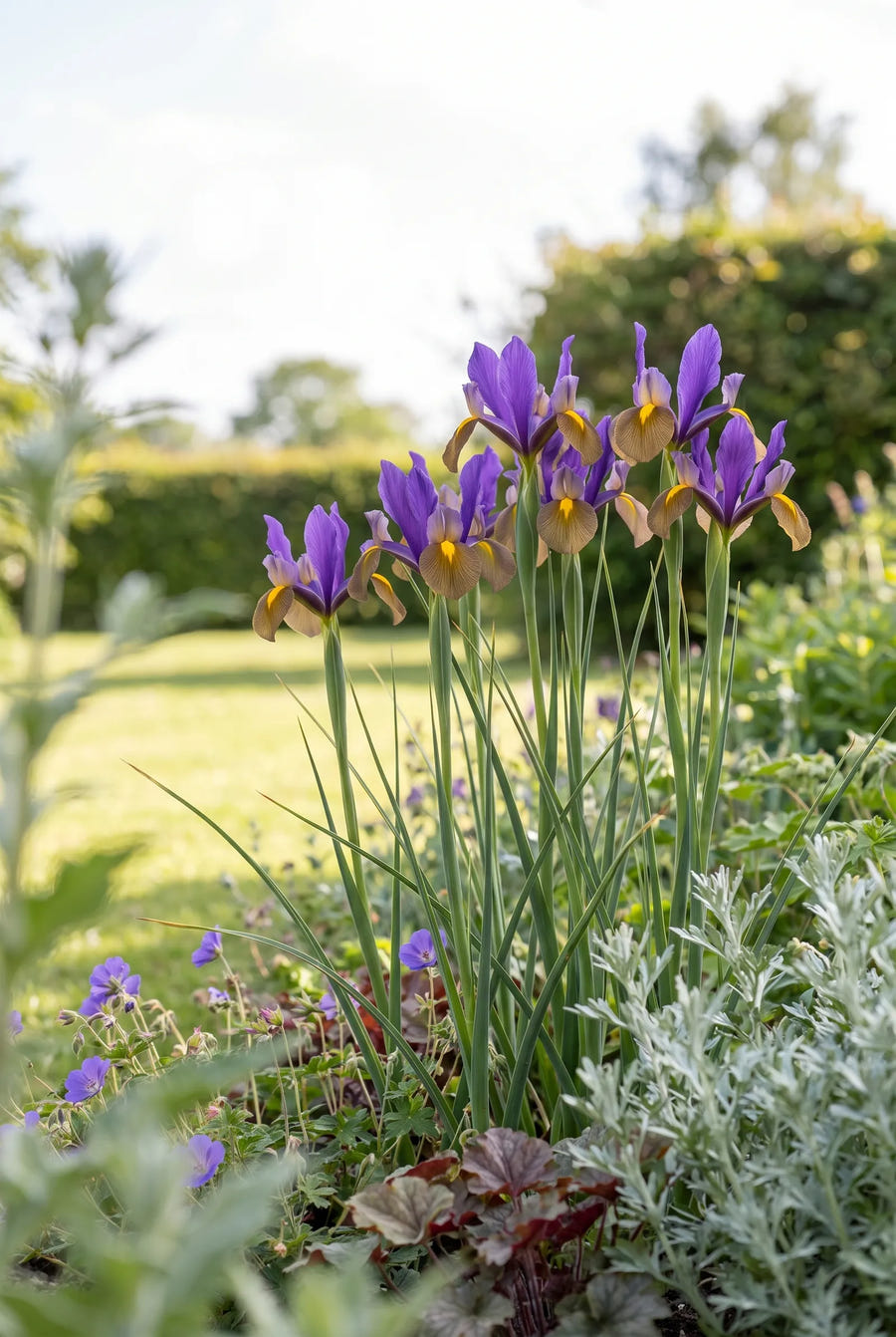 Iris Black Beauty — in de tuin