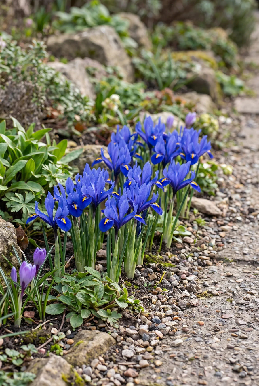 Iris Blue — groep in de tuinborder