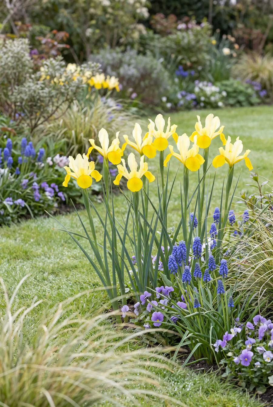 Iris Crown Jewel — groep in de tuinborder