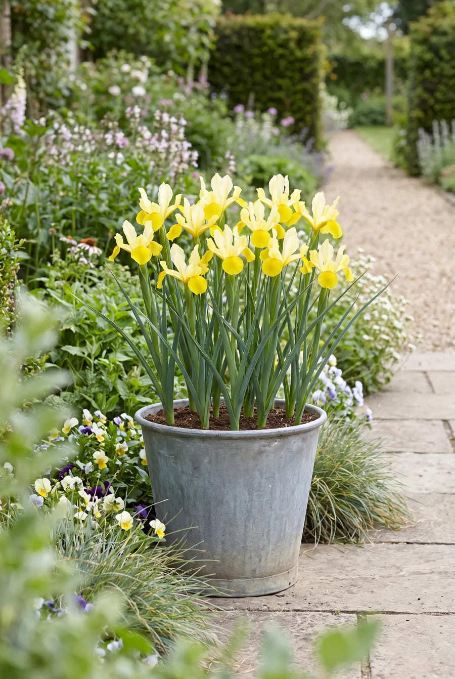 Iris Crown Jewel — in pot op terras