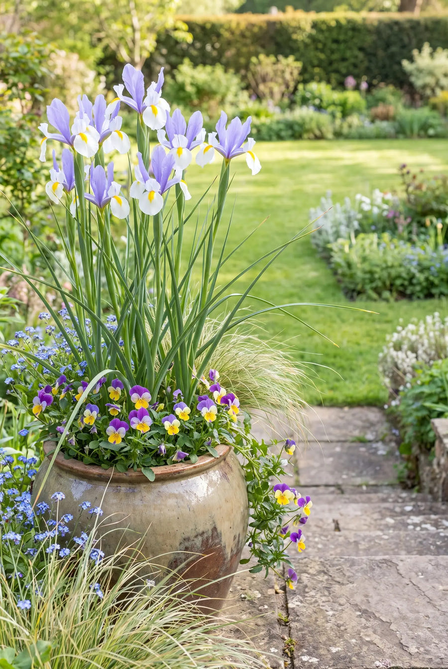 Iris Surprise — in pot op terras
