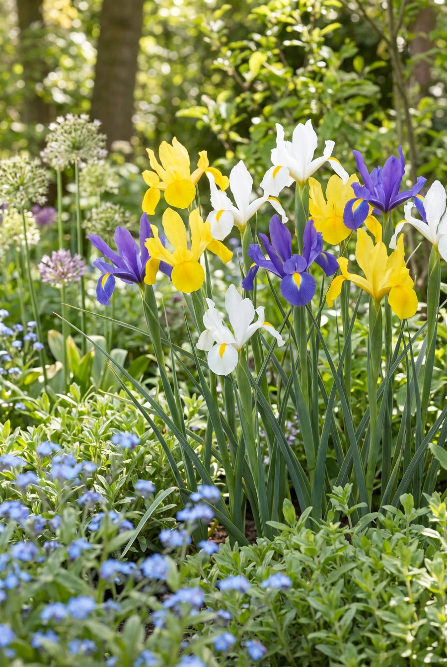 Iris Hollandica Mixed — in de border