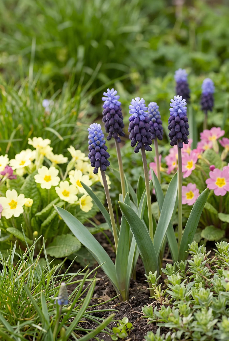Muscari Latifolium — in de border