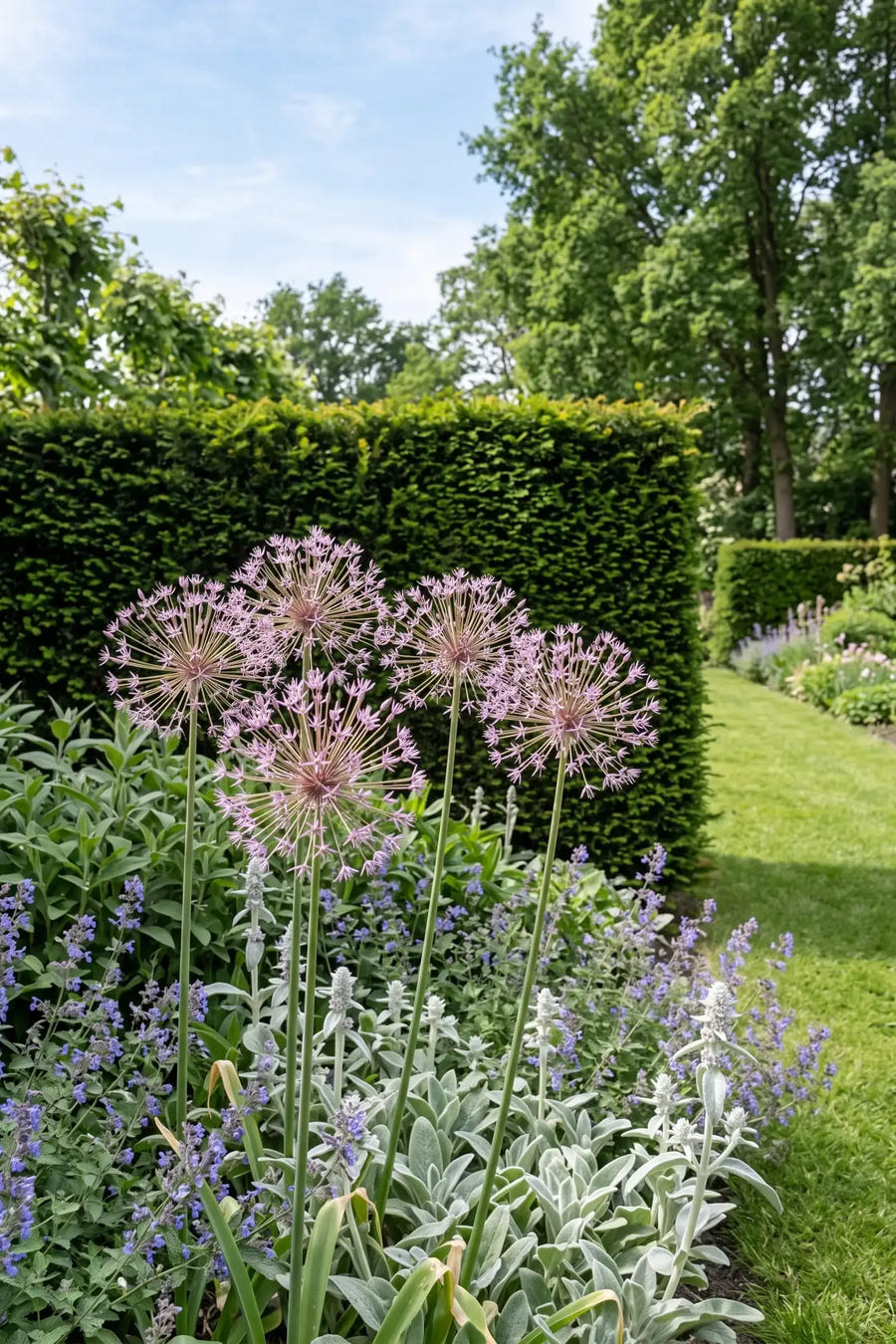 Allium Schubertii — in de border