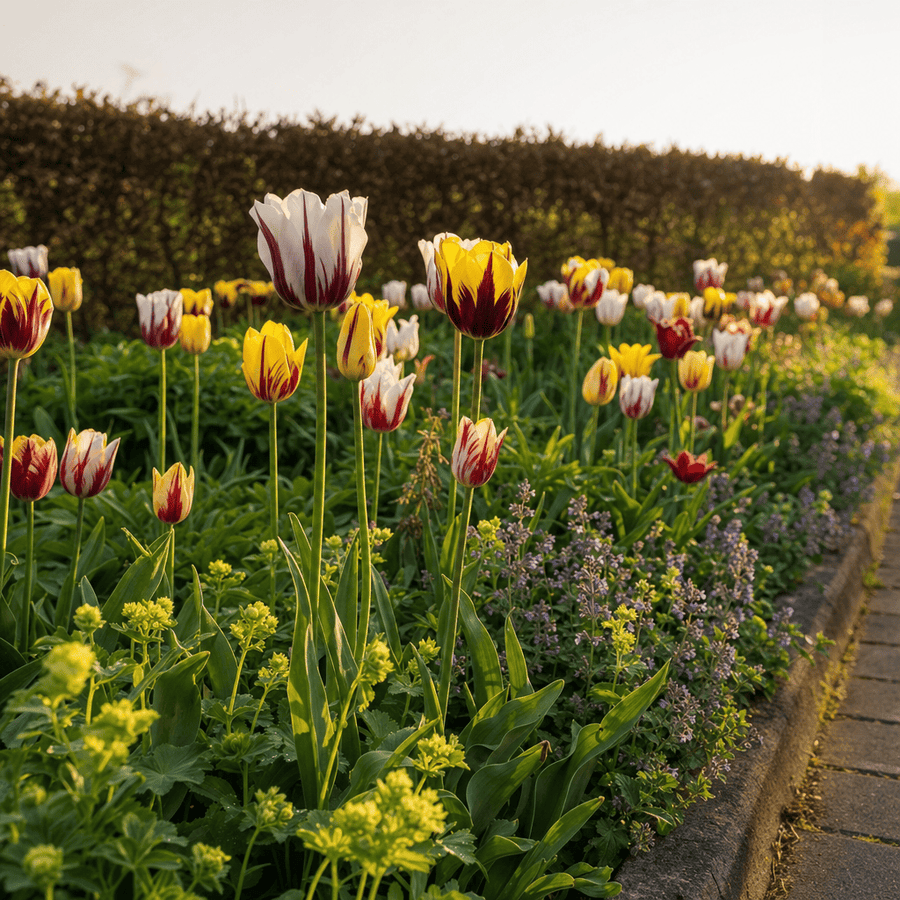 Tulipa Rembrandt Mixed — in de tuin