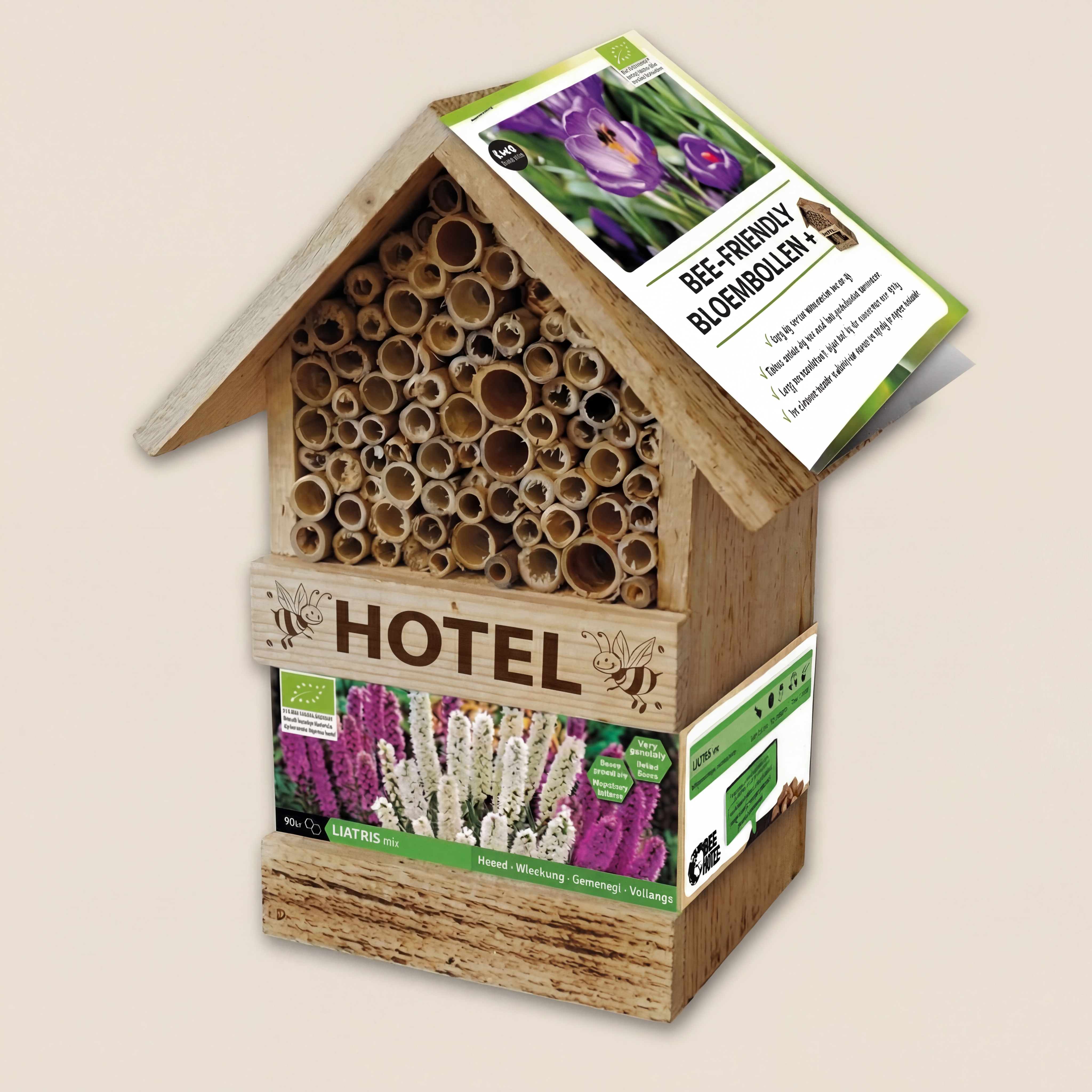 Bee Hotel avec bulbes de liatris