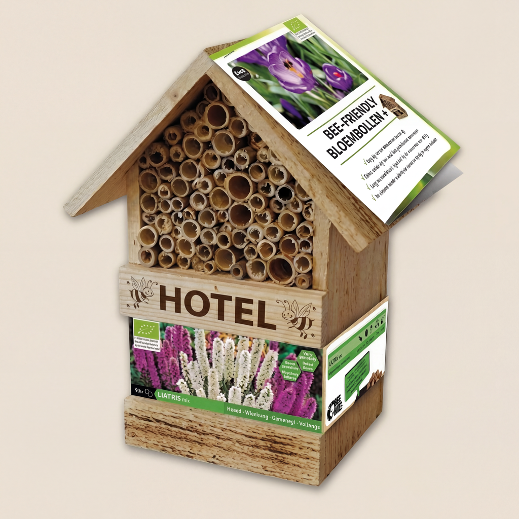 Bee Hotel avec bulbes de liatris