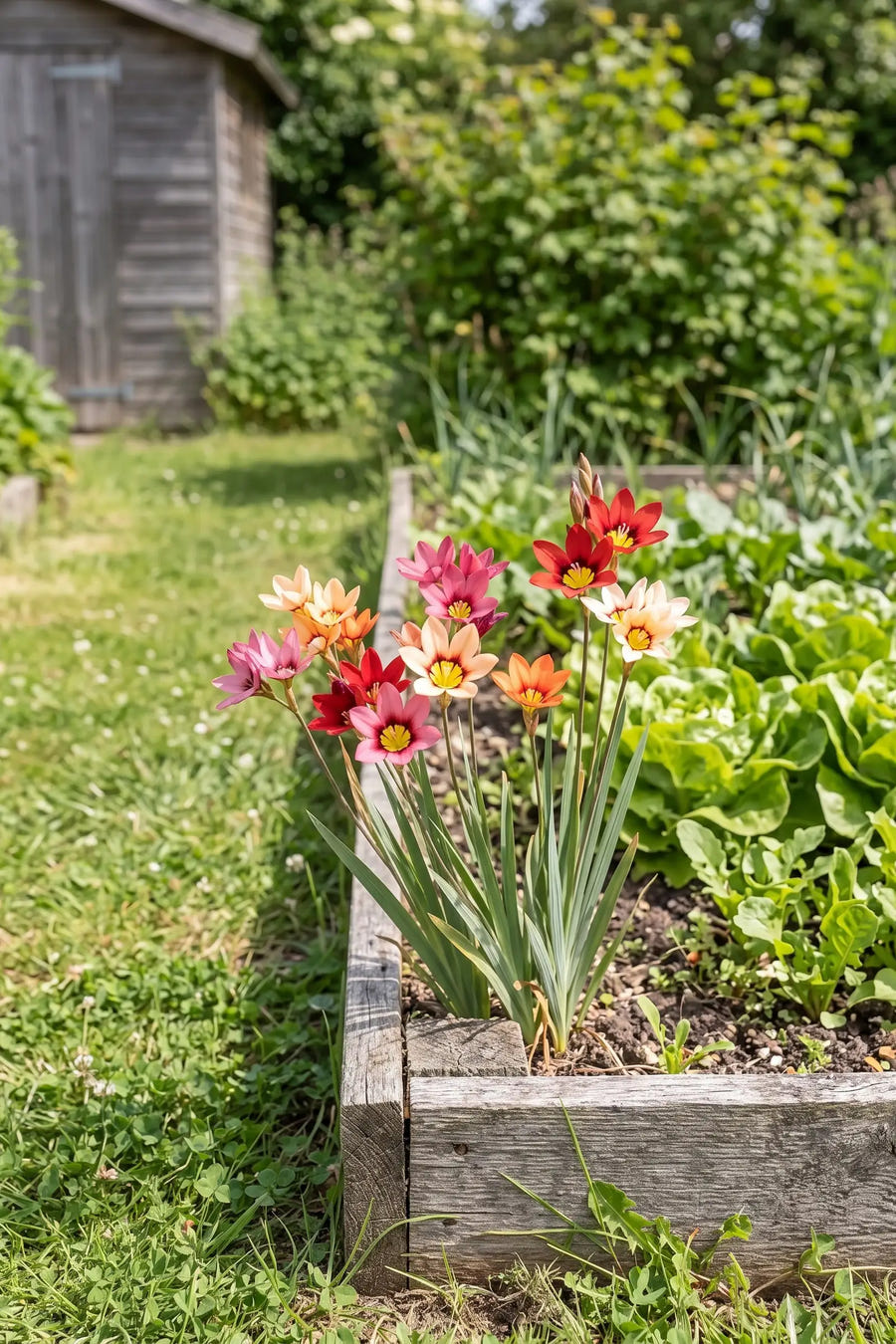 Sparaxis Tricolor Mixed — in de border