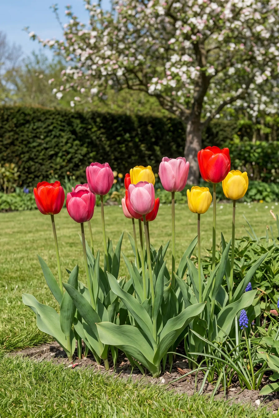 Tulipa Darwin Hybrid Mixed — in de border
