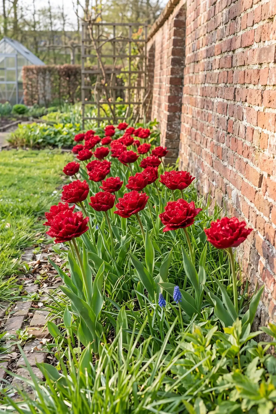 Tulipa Quatar — groep in de tuinborder
