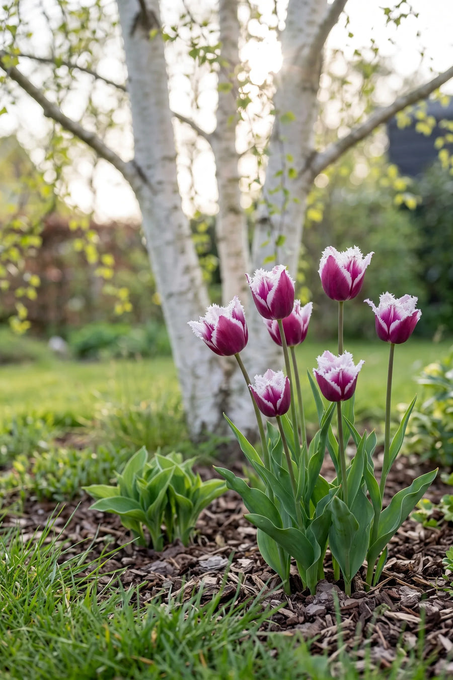 Tulipa San Martin — in de tuin